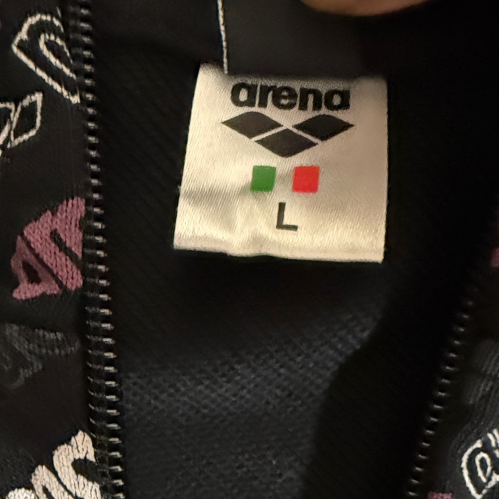 Arena Black & Pink Logo-Print Zip Hoodie - Picture 4 of 6